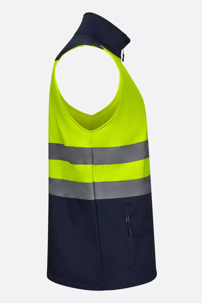 Velilla 305906-61-20, High-Vis Vest, Navy Blue/Hi-Vis Yellow, image 2, gallery thumbnail