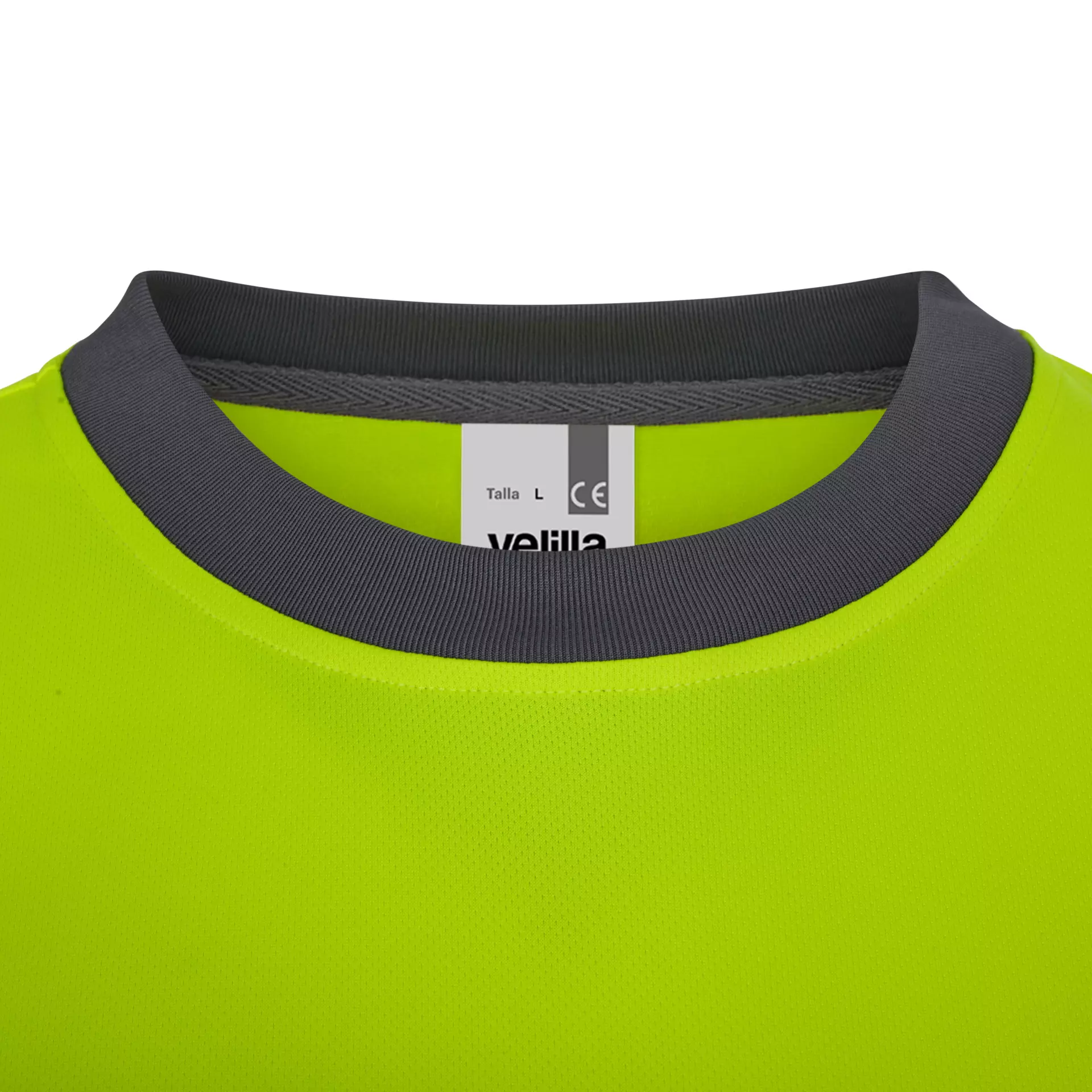 Velilla 305635-08-20-1, High-Vis Long Sleeved T-Shirt, Grey/Hi-Vis Yellow, image 3