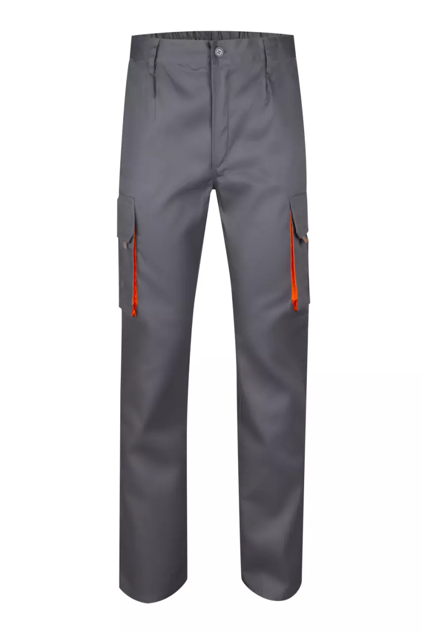 Velilla Work Trousers, Grey/Orange