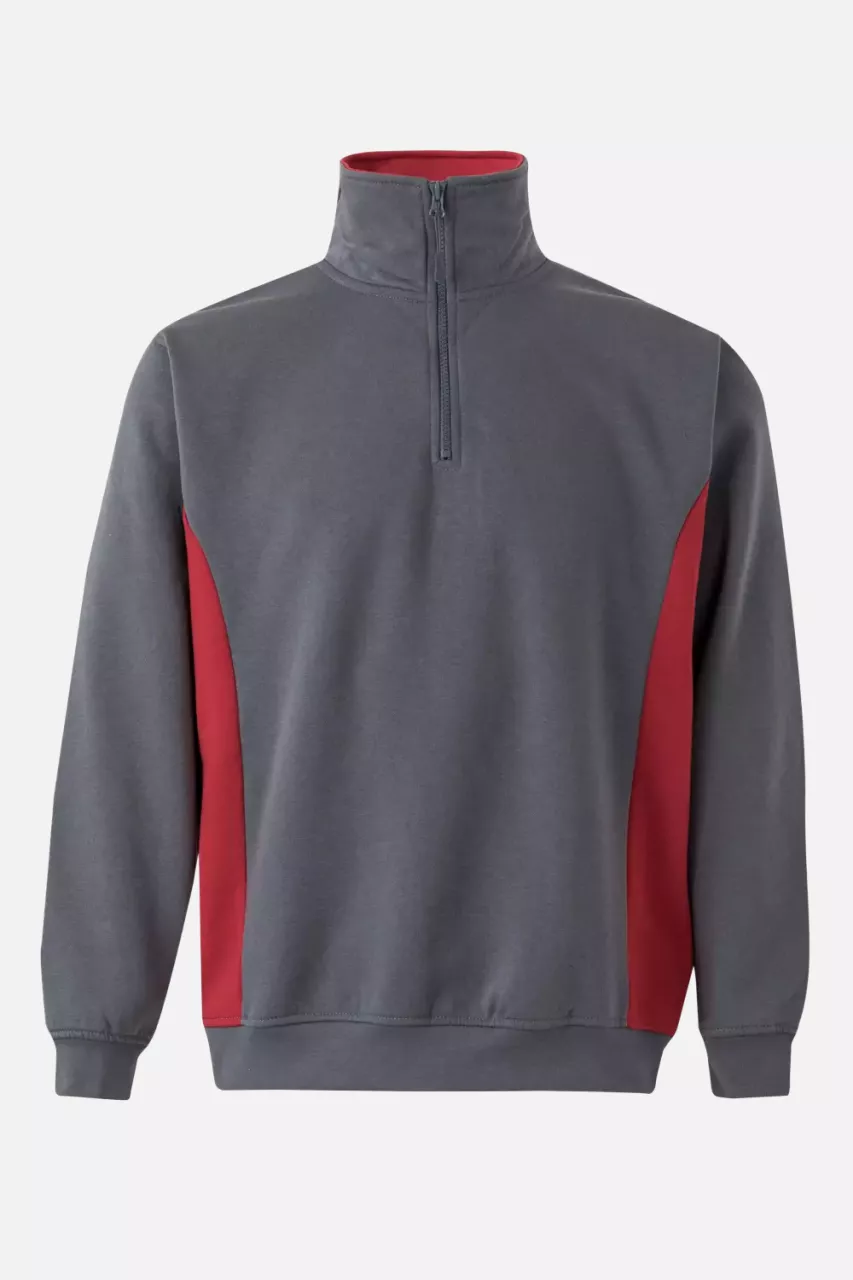 Velilla 105704-08-12, Arbeitssweatshirt, Grau/Rot, image 1, gallery thumbnail