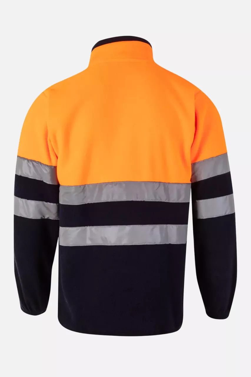 Velilla 0183-01-19, Warnschutz-Fleecejacke, Marineblau/Warnorange, image 6, gallery thumbnail