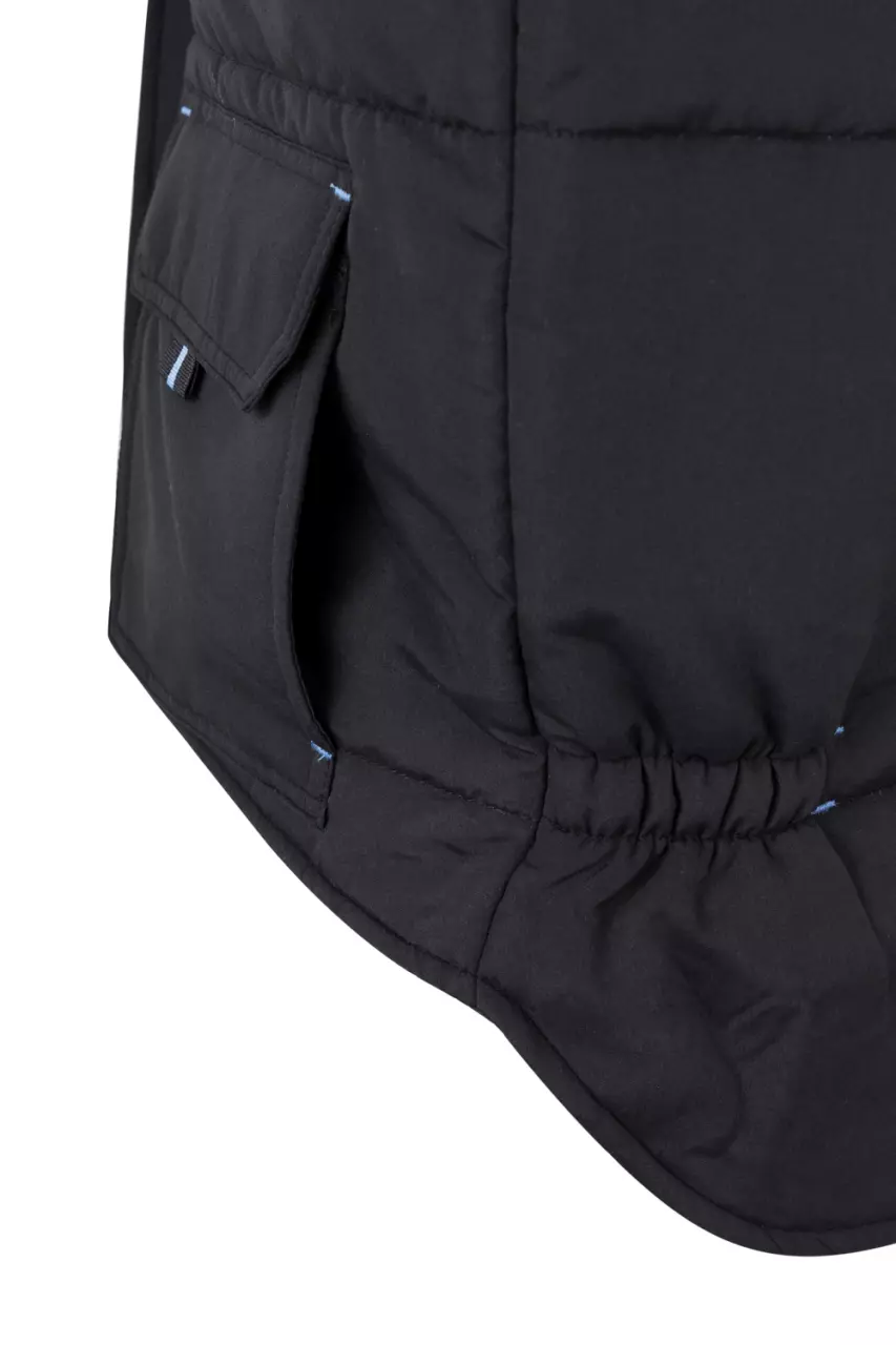 Velilla 205902-00-05, Padded Work Vest, Black/Sky Blue, image 5, gallery thumbnail