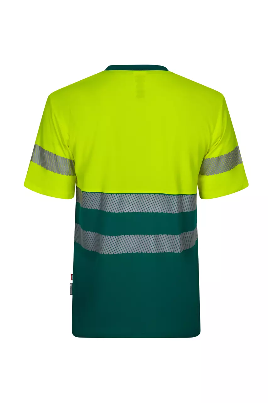 Velilla 305509-02-20, High-Vis Short Sleeve T-Shirt, Green/Hi-Vis Yellow, image 1, gallery thumbnail