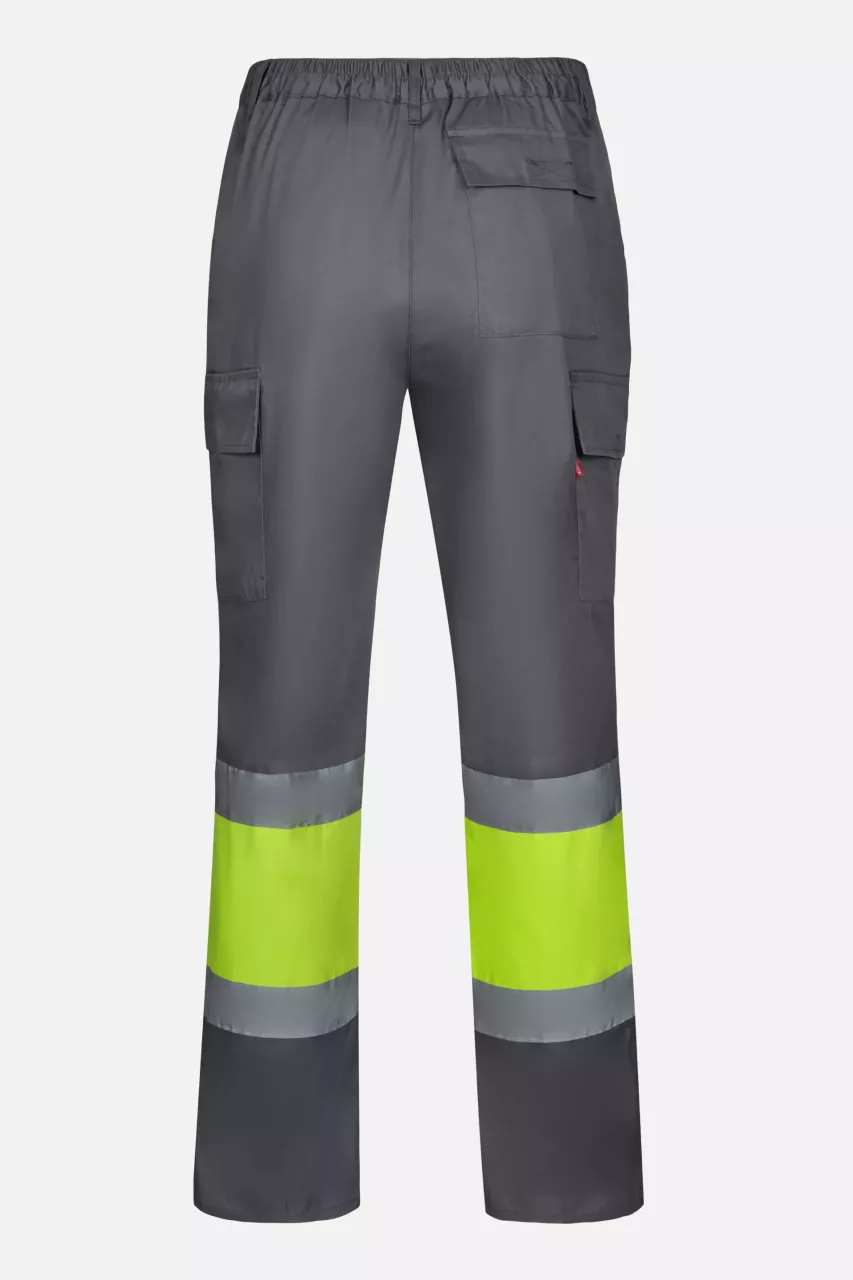 Velilla 303003-08-20, High-Vis Work Trousers, Grey/Hi-Vis Yellow, image 2, gallery thumbnail