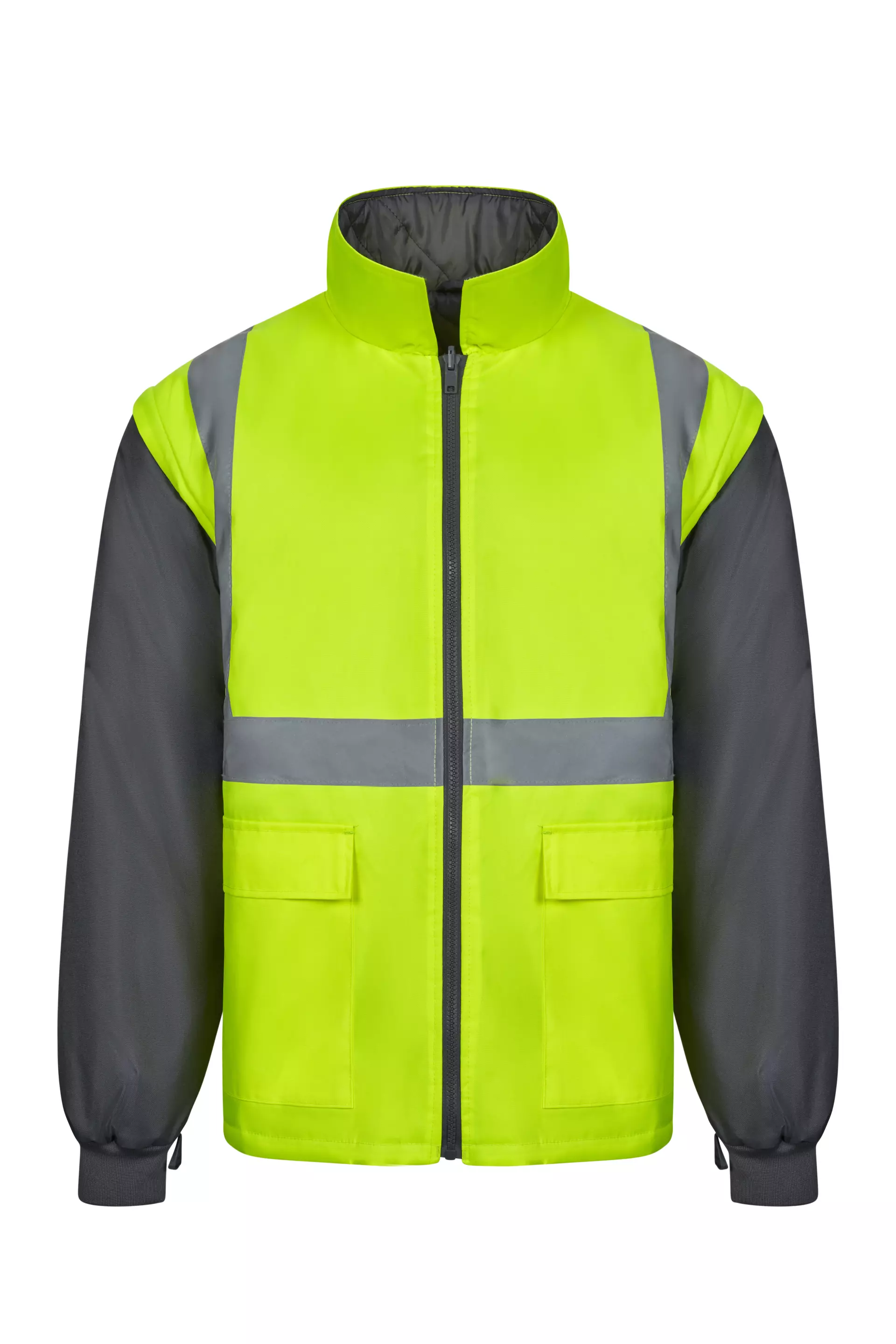 Velilla 306003-08-20-1, High-Vis Jacket, Grey/Hi-Vis Yellow, image 3
