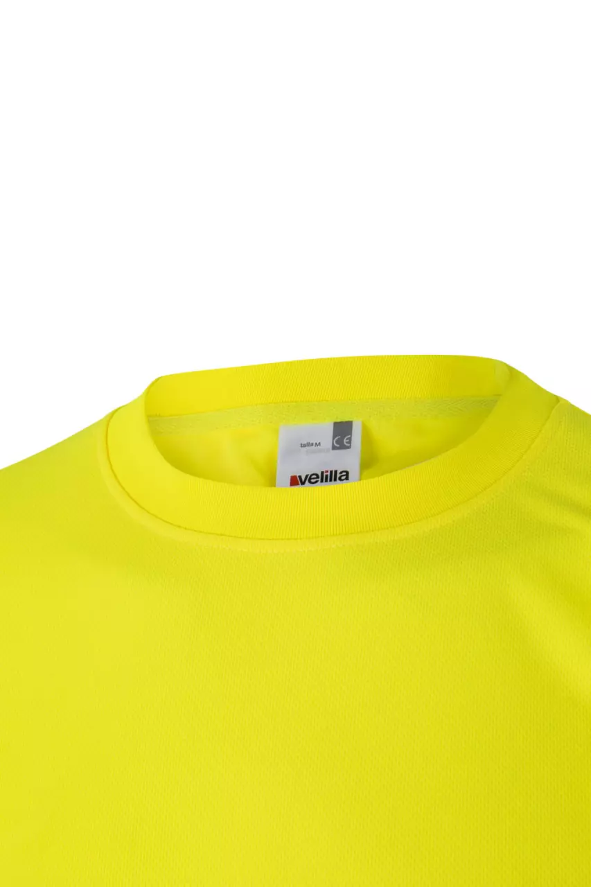 Velilla 305602-20, High-Vis Short Sleeve T-Shirt, Hi-Vis Yellow, image 3, gallery thumbnail