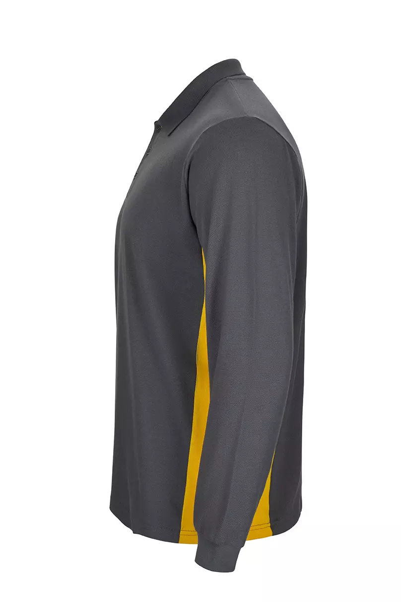 Velilla 105514-08-17, Long Sleeved Polo Shirt, Grey/Yellow, image 3