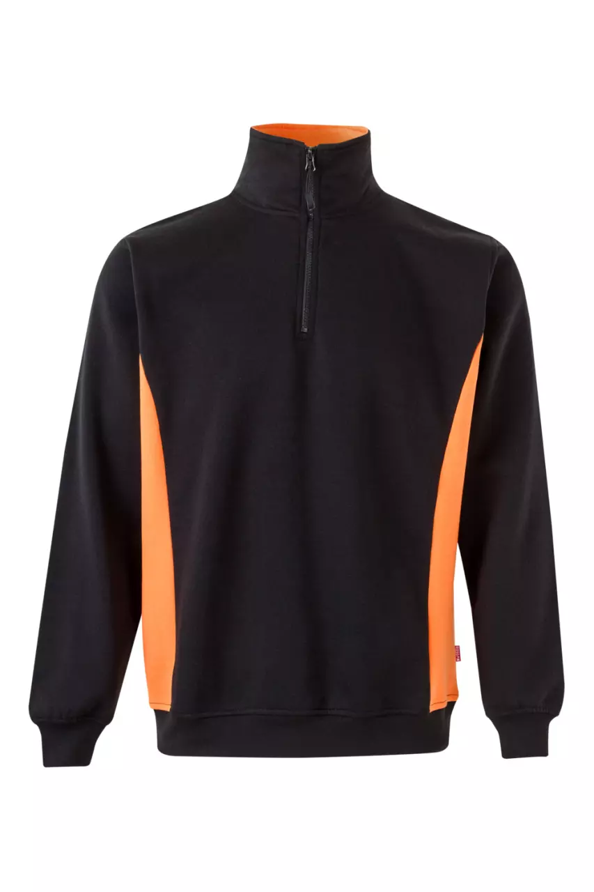 Velilla Work Sweatshirt, Black/Orange