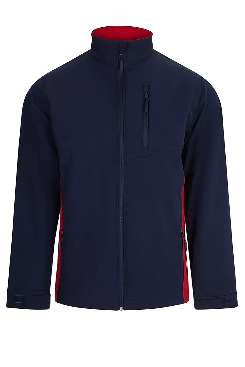 Velilla Work Jacket, Navy Blue/Red