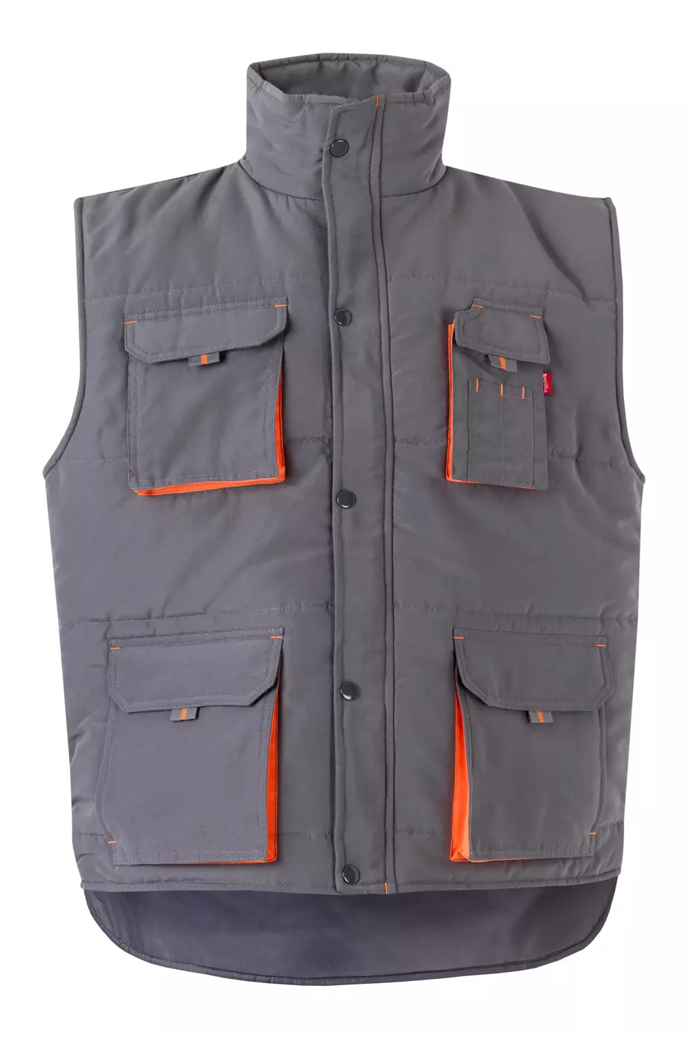 Velilla 205902-08-16, Padded Work Vest, Grey/Orange