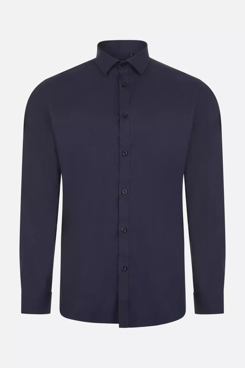 Velilla 405017S-61, Long Sleeved Work Shirt, Navy Blue, image 1, gallery thumbnail
