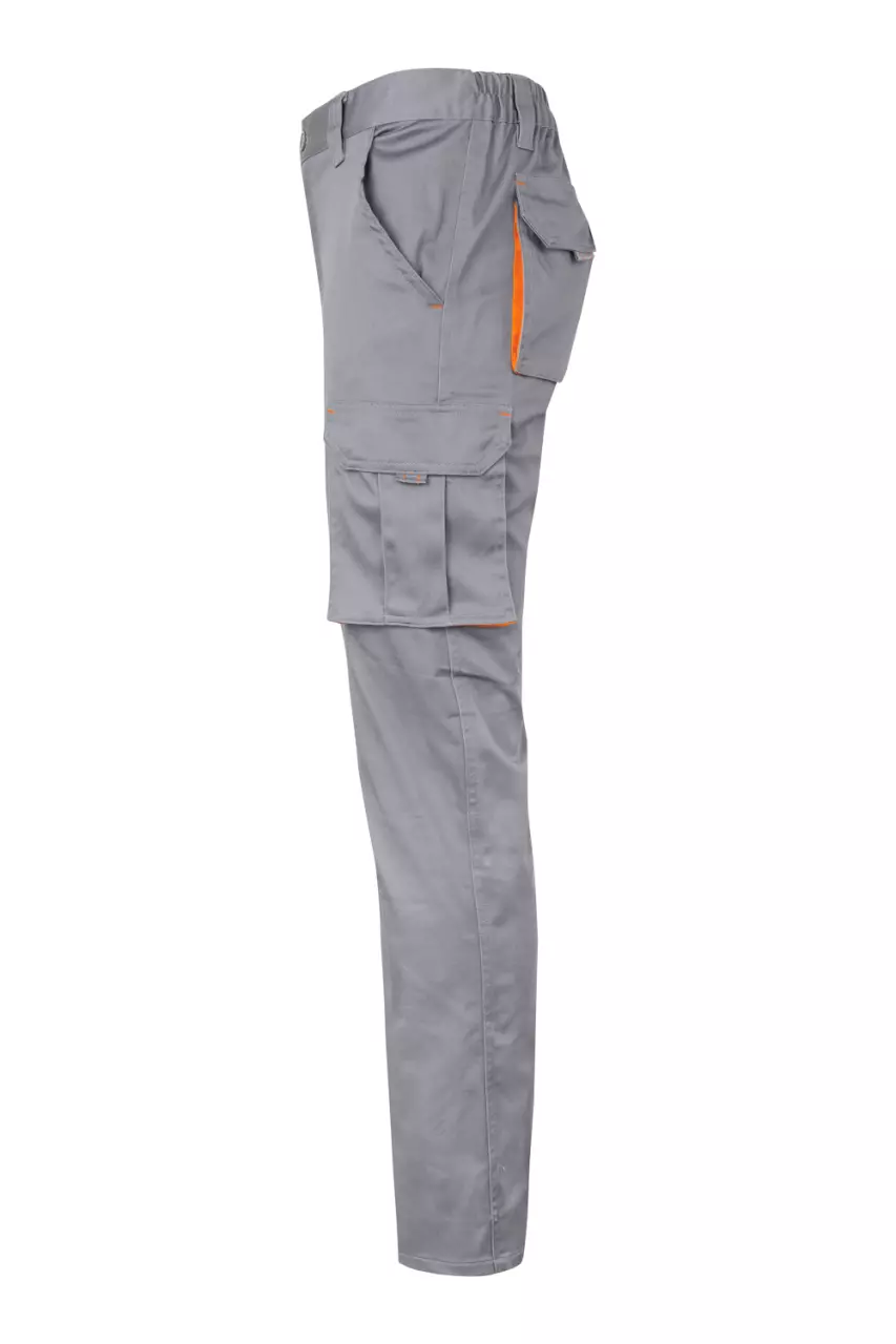 Velilla 103024S-08-16, Work Trousers, Grey/Orange, image 4, gallery thumbnail