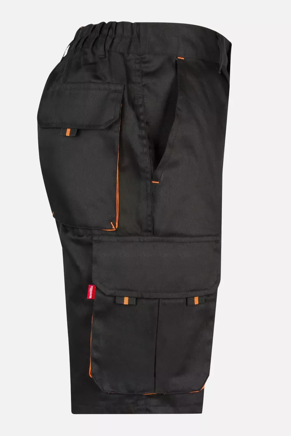 Velilla 103007-00-16, Work Shorts, Black/Orange, image 2