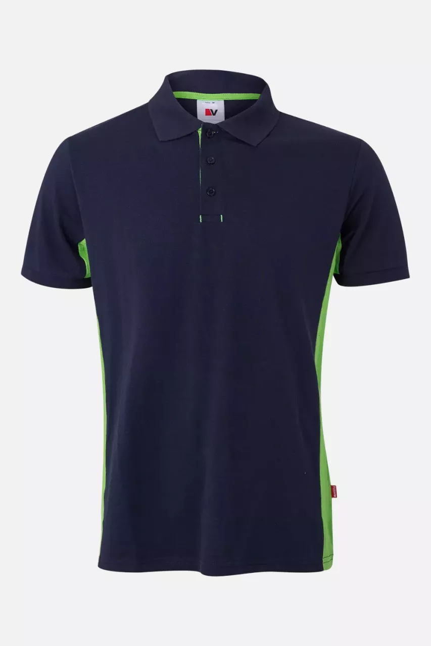 Velilla 105504-61-25, Polo Shirt, Navy Blue/Lime Green, image 1, gallery thumbnail