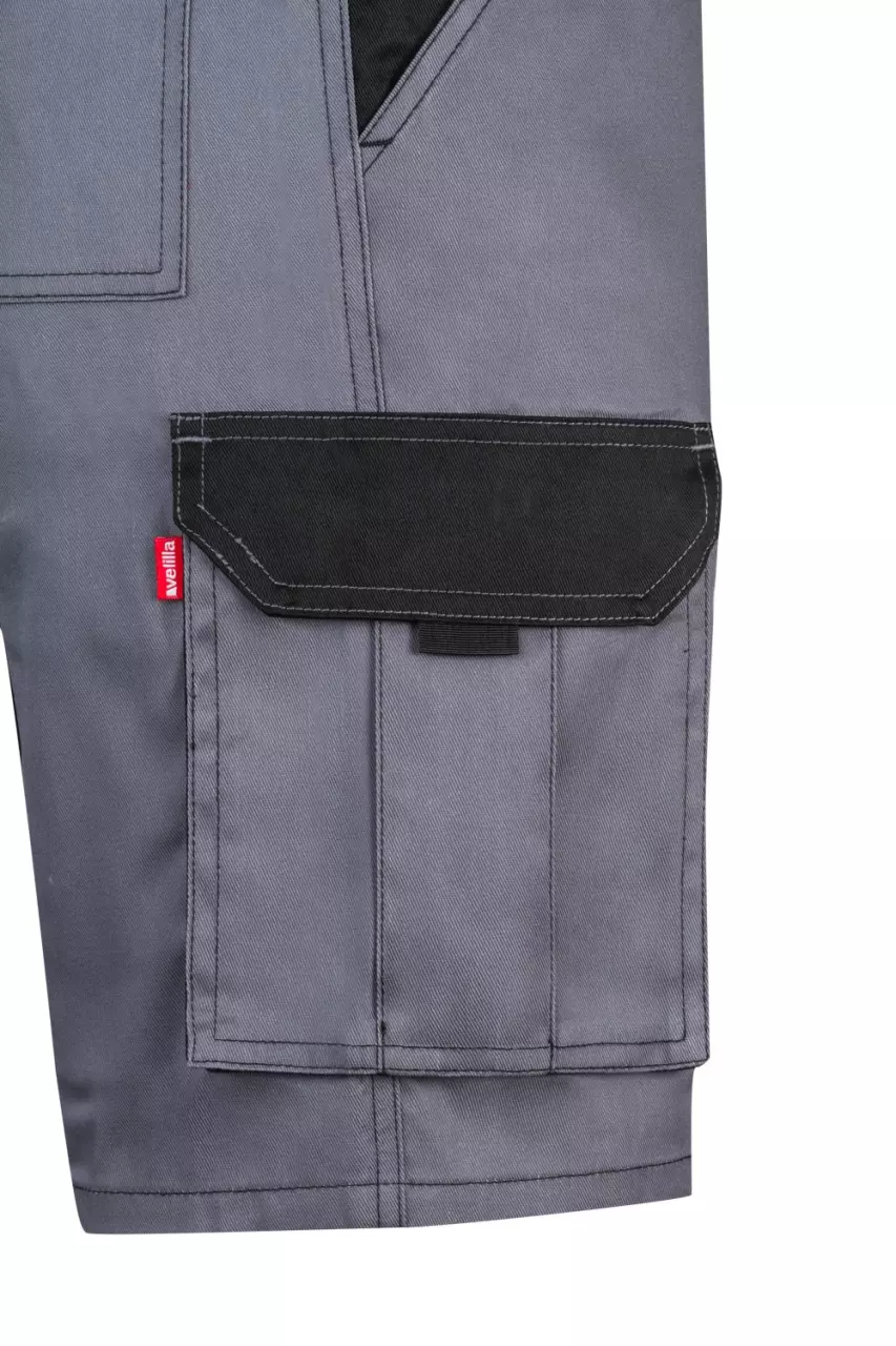 Velilla 103021B-08-00, Work Shorts, Grey/Black, image 3, gallery thumbnail