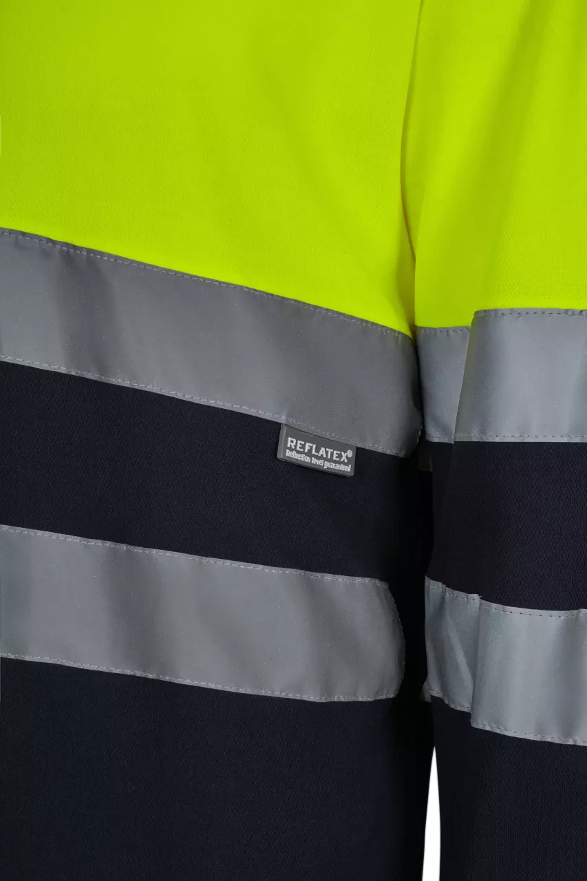 Velilla 305615-61-20, Warnschutz-Langarm T-Shirt, Marineblau/Warngelb, image 6, gallery thumbnail