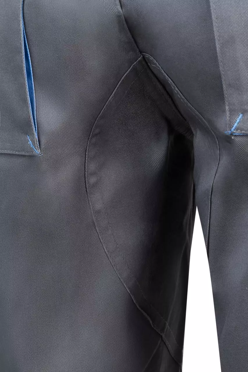 Velilla 103007-08-05, Work Shorts, Grey/Sky Blue, image 3, gallery thumbnail
