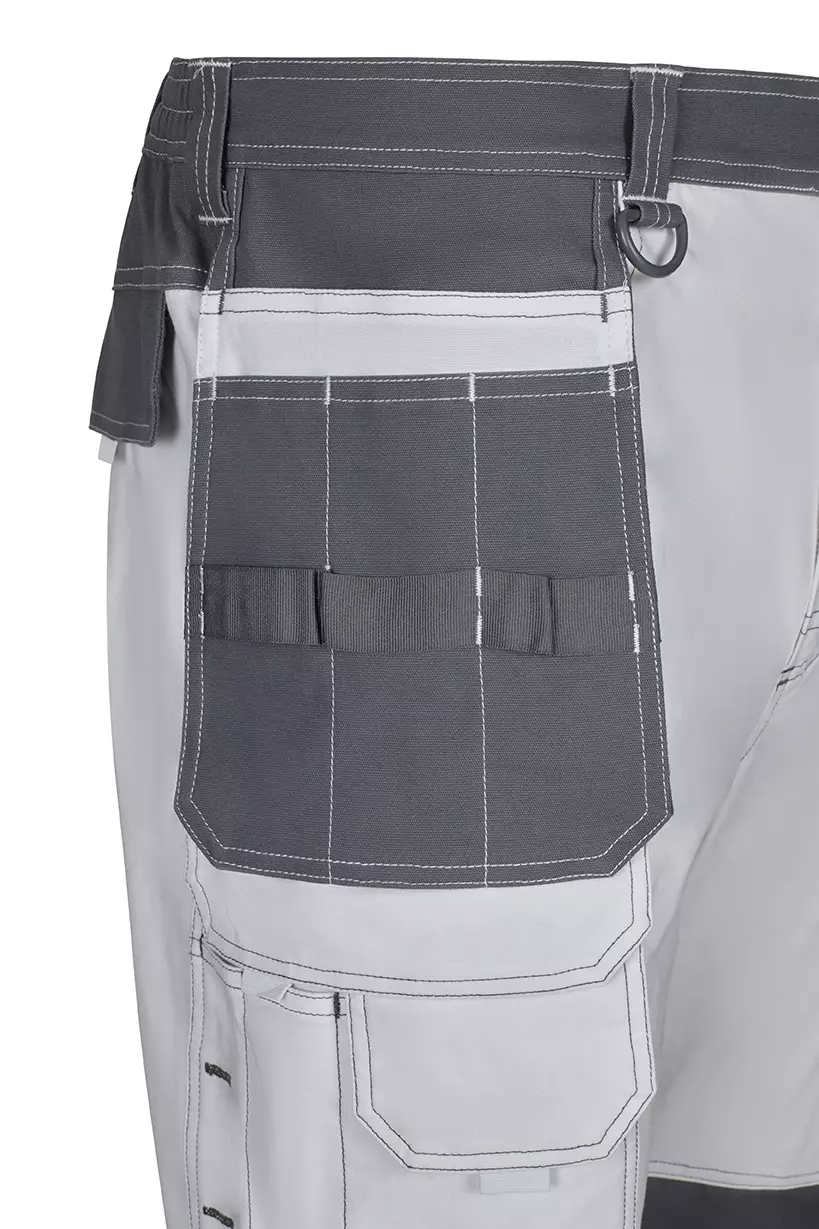 Velilla 103019S-07-08, Work Trousers, White/Grey, image 5, gallery thumbnail