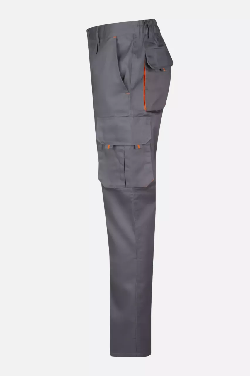 Velilla 103004-08-16, Work Trousers, Grey/Orange, image 3, gallery thumbnail