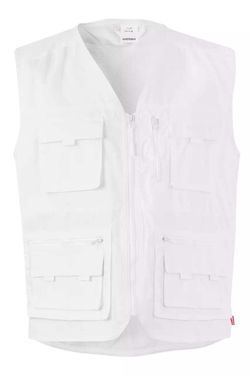 Velilla 105901-07, Work Vest, White
