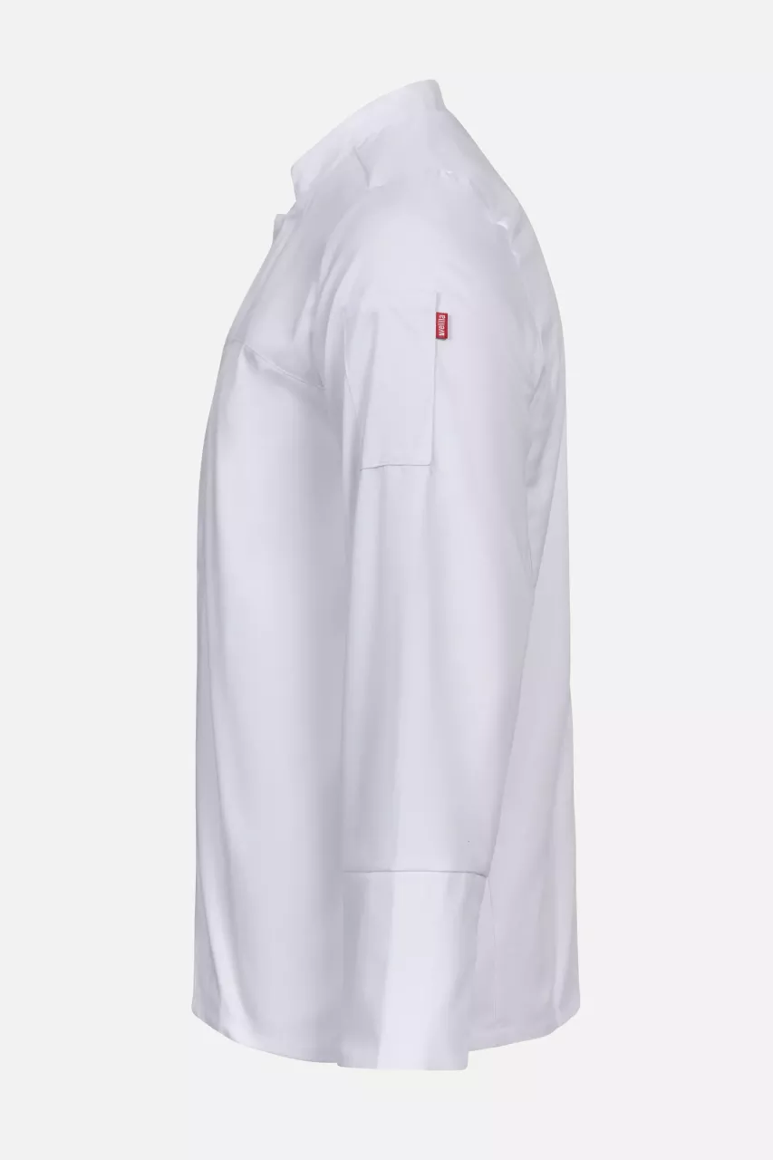 Velilla 405208-07, Long Sleeved Chef Jacket, White, image 3, gallery thumbnail