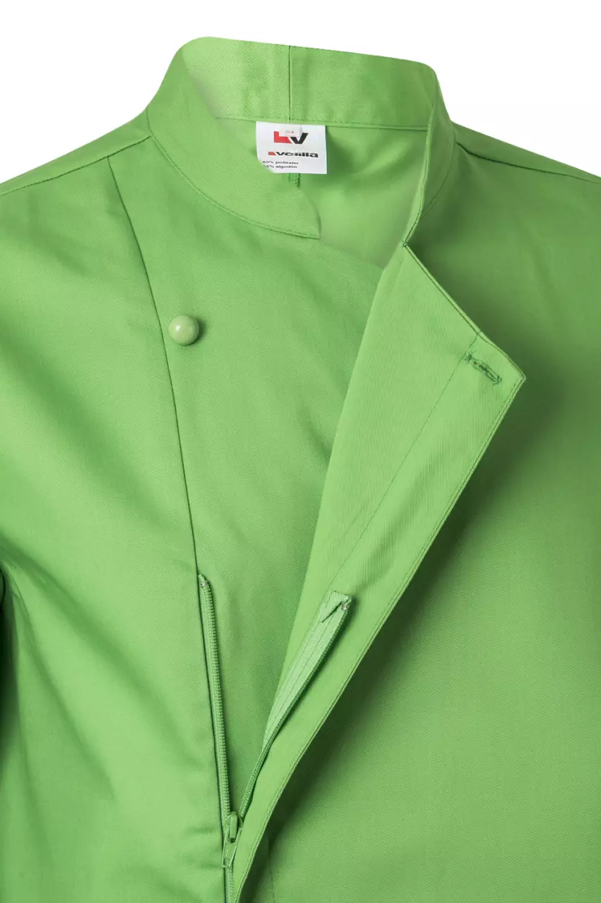 Velilla 405202TC-25, Long Sleeved Chef Jacket, Lime Green, image 4, gallery thumbnail