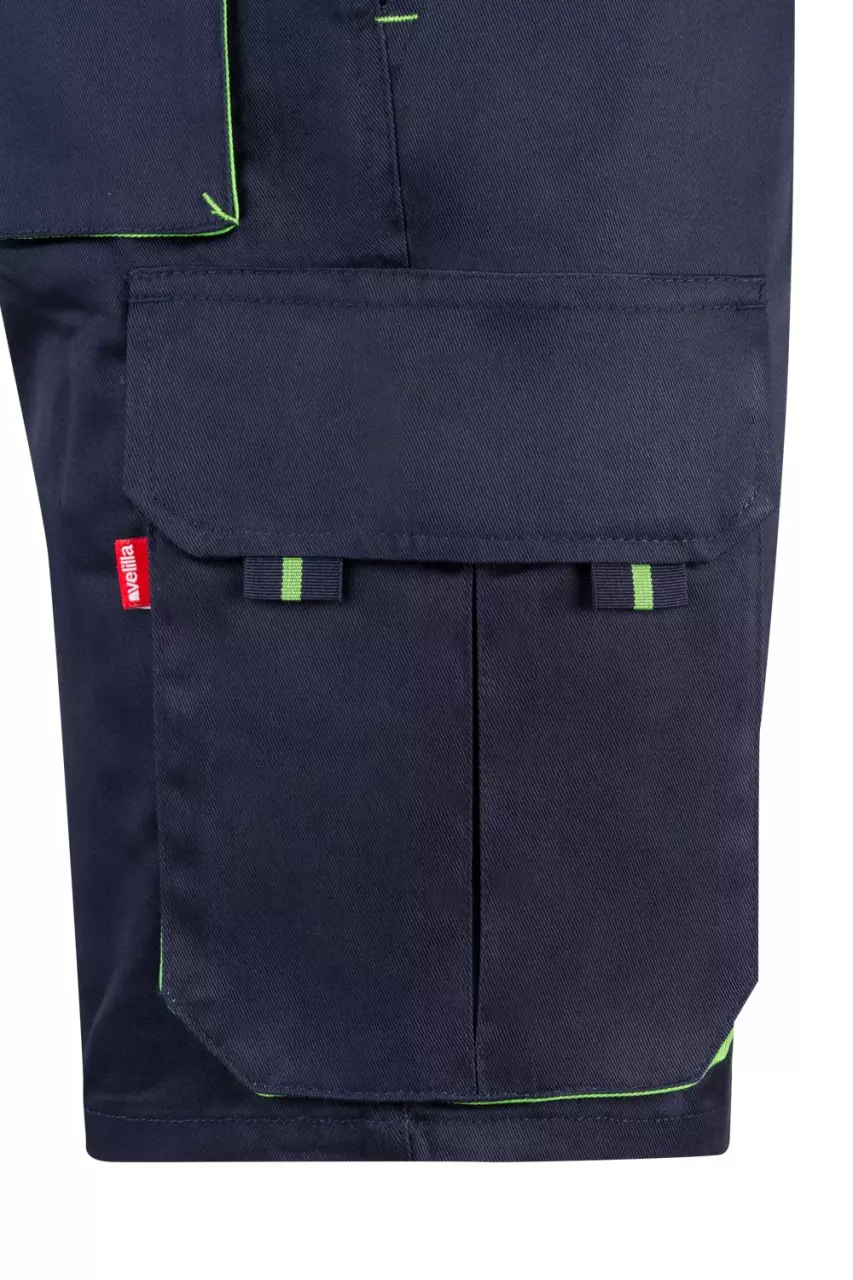 Velilla 103007-01-25, Arbeitsshorts, Marineblau/Limegrün, image 3, gallery thumbnail