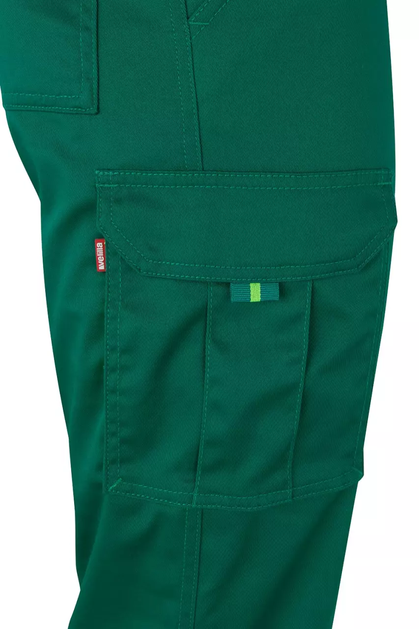 Velilla 303002S-02-20, High-Vis Work Trousers, Green/Hi-Vis Yellow, image 3, gallery thumbnail