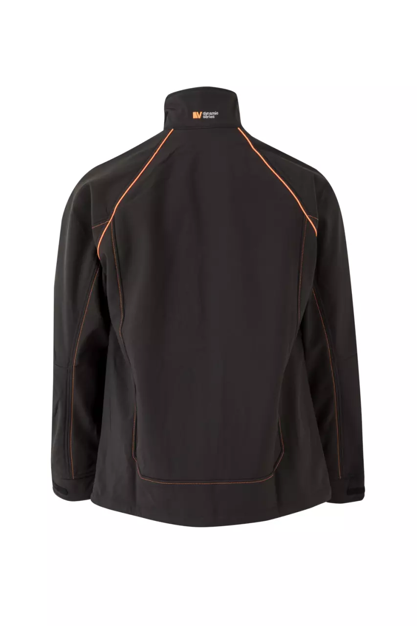 Velilla 206001-00-19, Work Jacket, Black/High-Vis Orange, image 2, gallery thumbnail