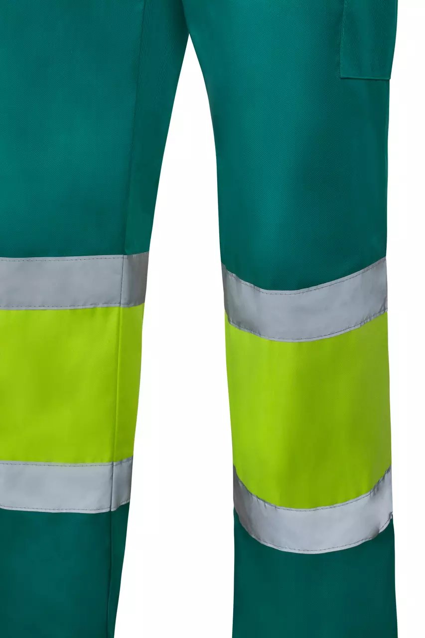 Velilla 303003-02-20, High-Vis Work Trousers, Green/Hi-Vis Yellow, image 4, gallery thumbnail