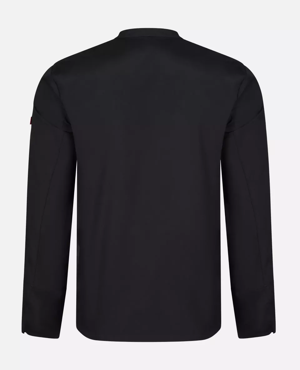 Velilla 405206-00, Long Sleeved Chef Jacket, Black, image 3, gallery thumbnail