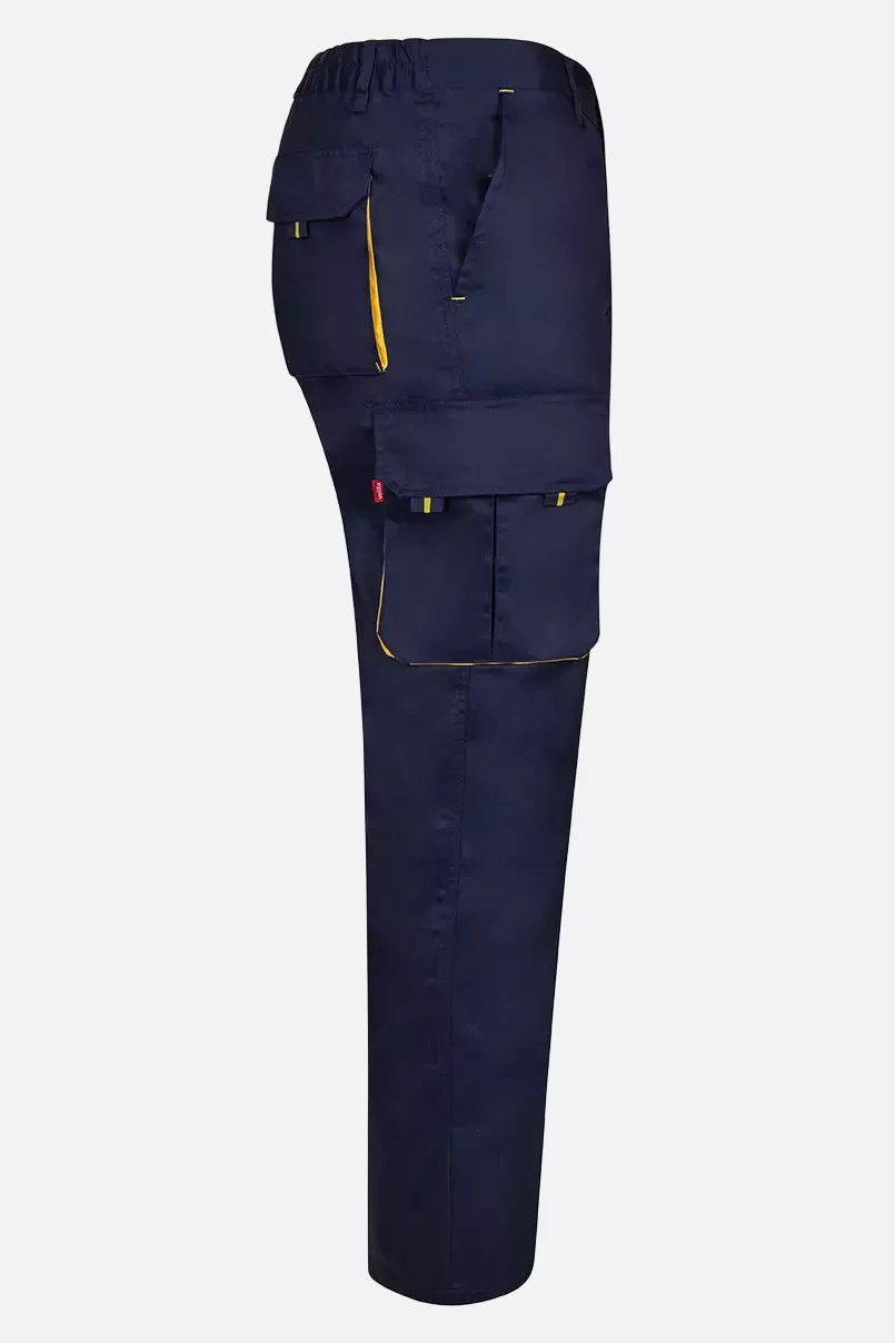 Velilla 103004-61-17, Work Trousers, Navy Blue/Yellow, image 2