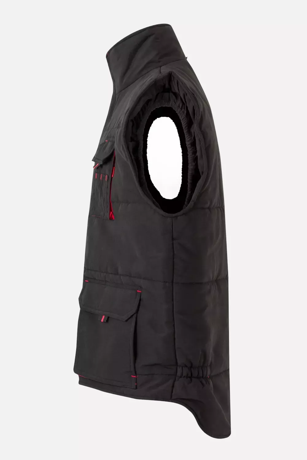 Velilla 205902-00-12, Padded Work Vest, Black/Red, image 4