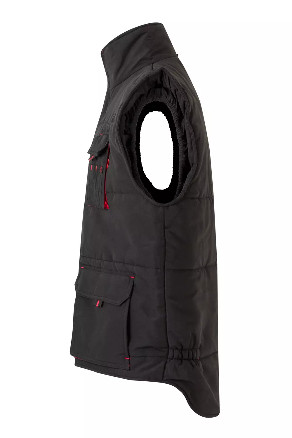 Velilla 205902-00-12, Wattierte Arbeitsweste, Schwarz/Rot, image 4