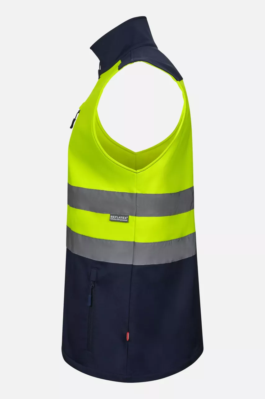 Velilla 305906-61-20, High-Vis Vest, Navy Blue/Hi-Vis Yellow, image 3, gallery thumbnail