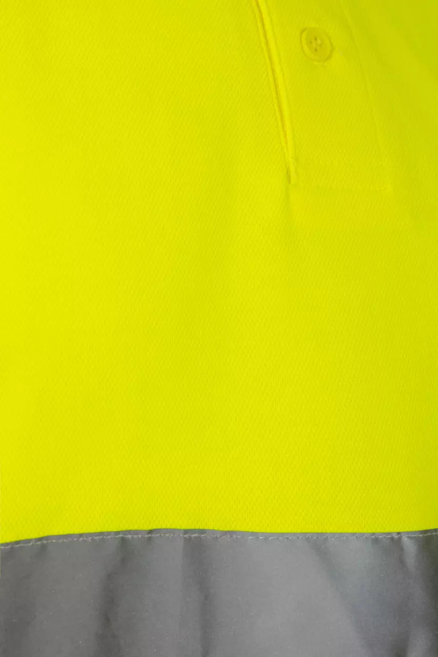 Velilla 305512-20, High-Vis Short Sleeve Polo Shirt, Hi-Vis Yellow, image 3, gallery thumbnail