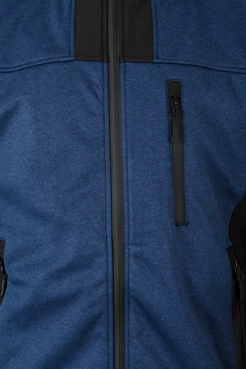 Velilla 206007-71-00, Work Jacket, Heather Blue/Black, image 4, gallery thumbnail