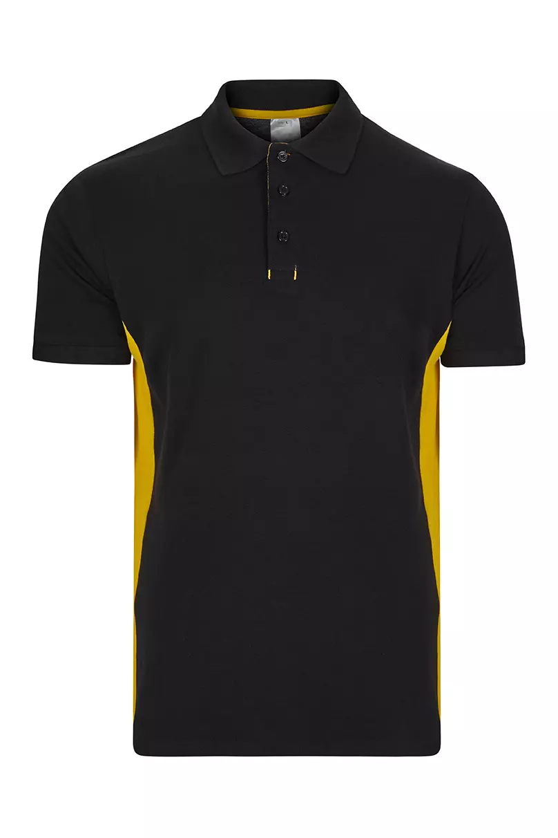 105504-00-17, Velilla Poloshirt, Schwarz/Gelb