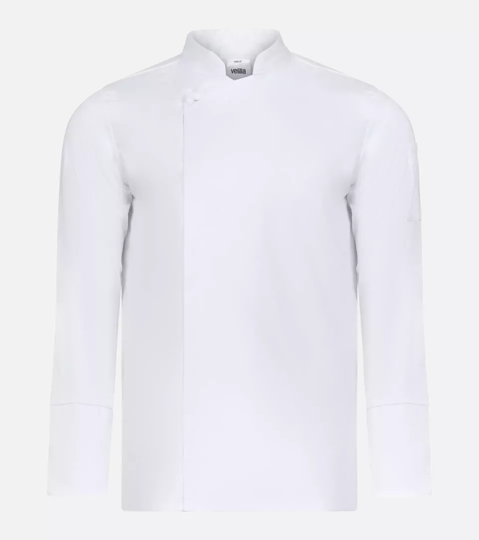 Velilla 405202TC-07, Long Sleeved Chef Jacket, White, image 1, gallery thumbnail
