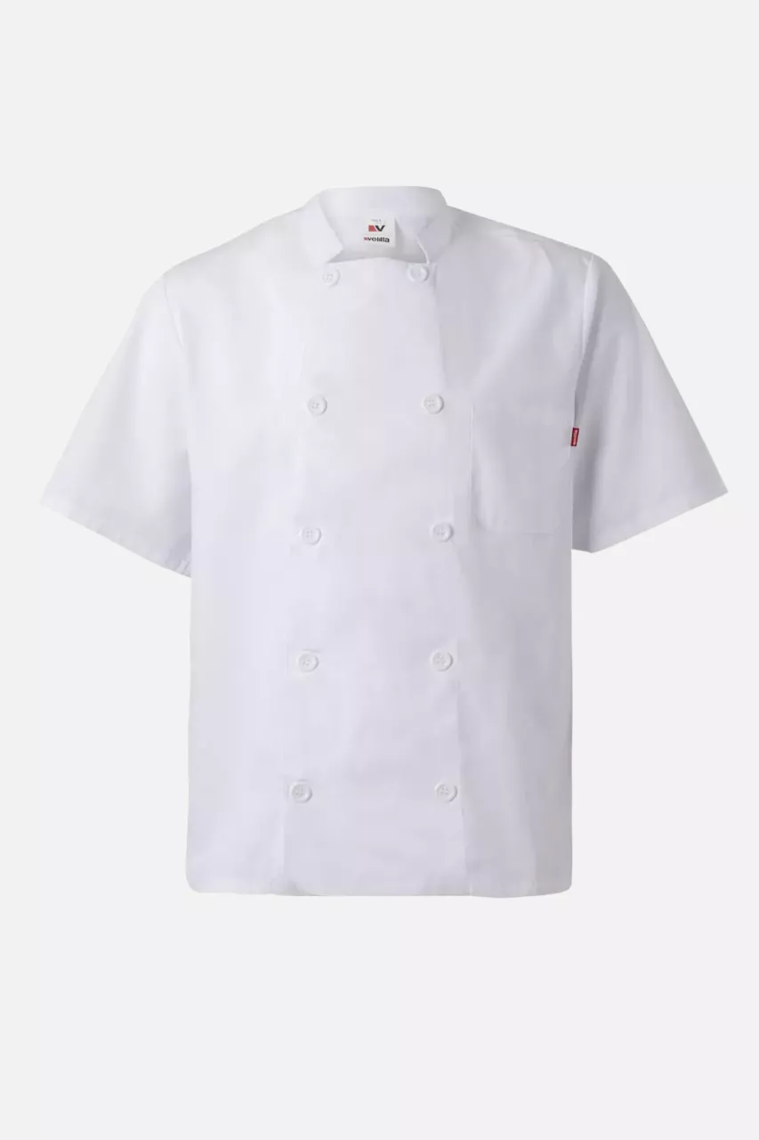 Velilla 405201-07, Short-Sleeved Chef Jacket, White, image 1, gallery thumbnail