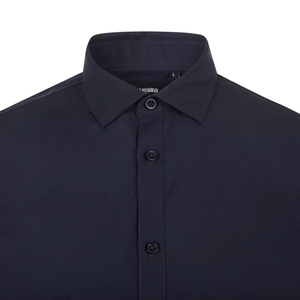 Velilla 405009-61, Long Sleeved Work Shirt, Navy Blue, image 3, gallery thumbnail