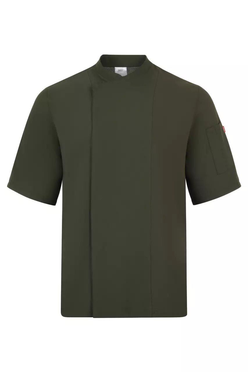 Velilla Short-Sleeved Chef Jacket, Olive Green