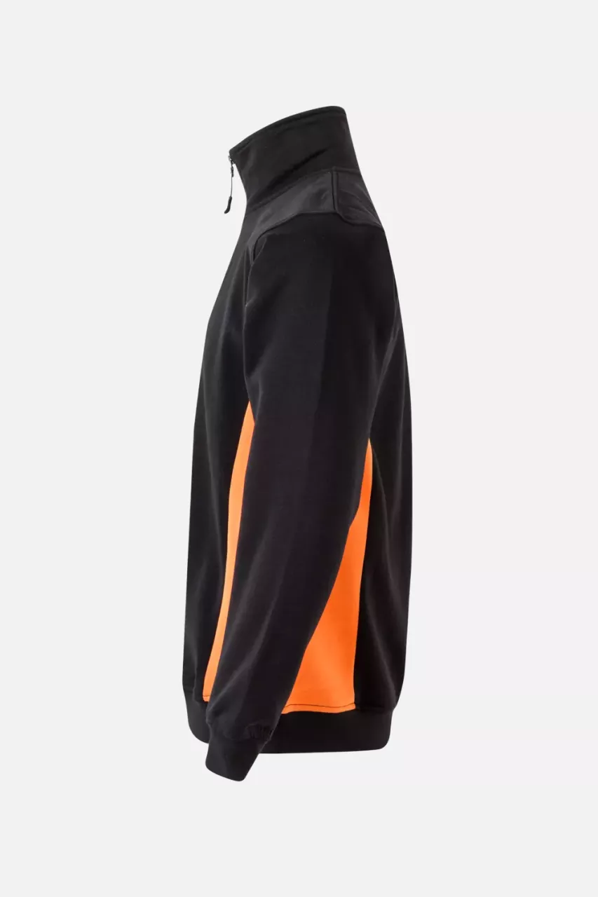 Velilla 105704-00-16, Arbeitssweatshirt, Schwarz/Orange, image 3, gallery thumbnail