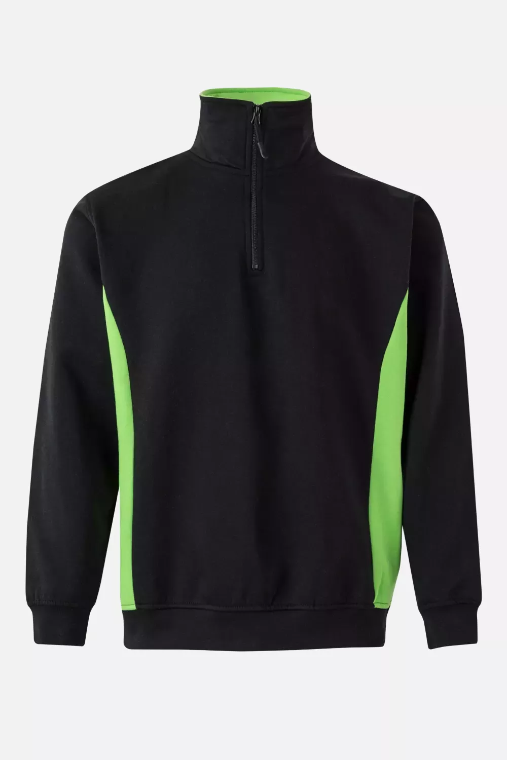 Velilla 105704-00-25, Work Sweatshirt, Black/Lime Green, image 1