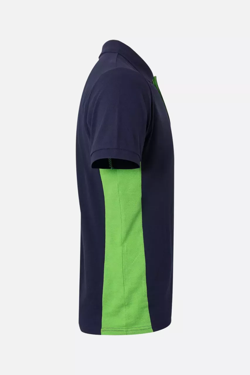 Velilla 105504-61-25, Polo Shirt, Navy Blue/Lime Green, image 2, gallery thumbnail