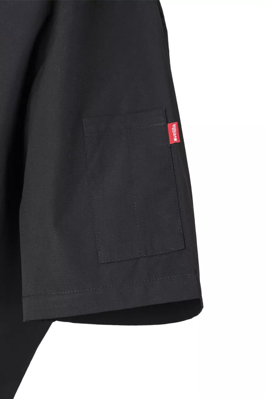 Velilla 405205-00, Kurzarm-Kochjacke, Schwarz, image 3, gallery thumbnail