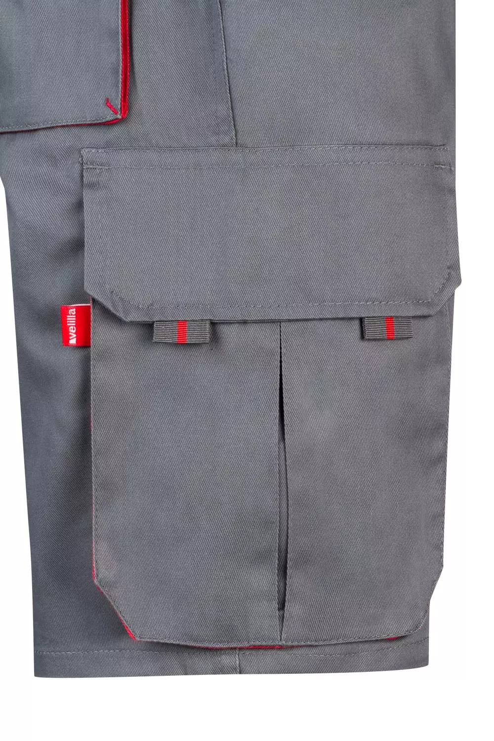 Velilla 103007-08-12, Work Shorts, Grey/Red, image 4
