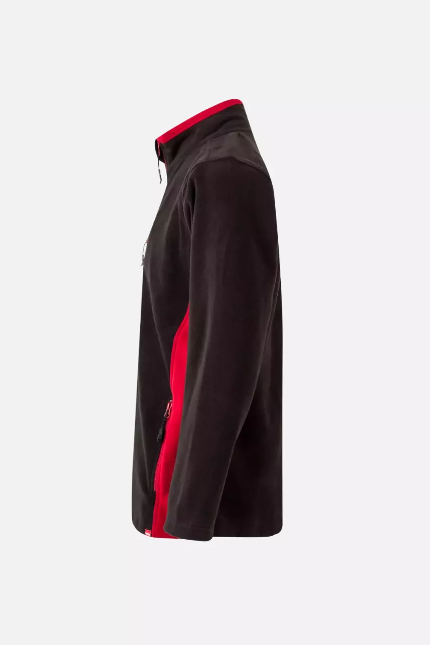 Velilla 201504-00-12, Fleece Jacket, Black/Red, image 2, gallery thumbnail