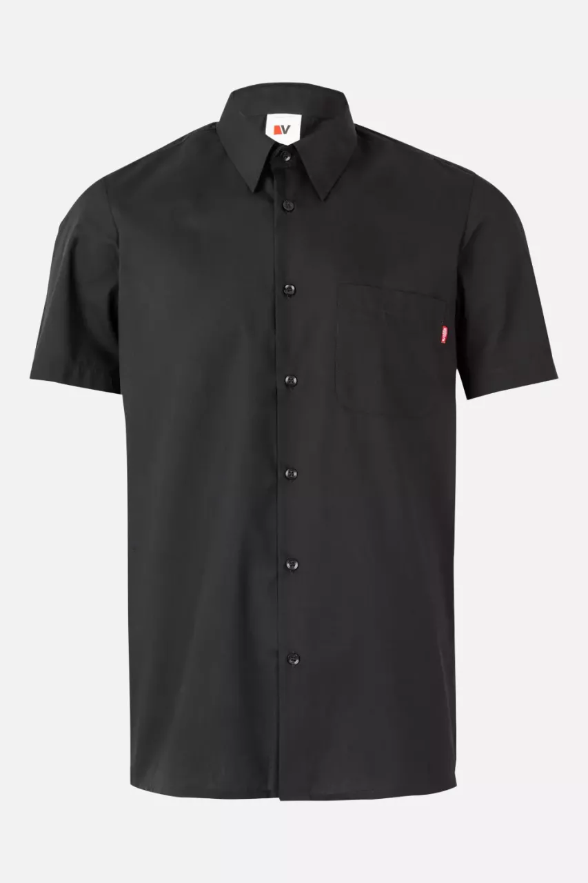 Velilla 531-00, Short-Sleeved Work Shirt, Black, image 1, gallery thumbnail