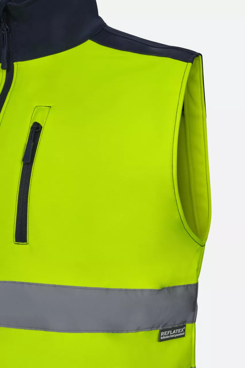 Velilla 305906-61-20, High-Vis Vest, Navy Blue/Hi-Vis Yellow, image 5, gallery thumbnail